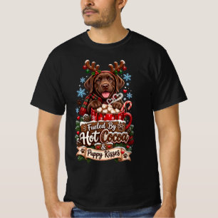 T-shirt Alimenté par du cacao chaud et des bisous de chiot