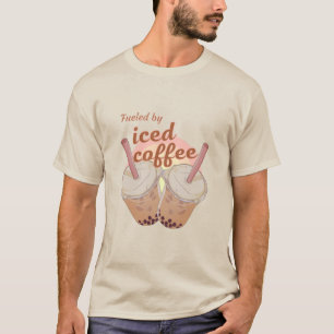 T-shirt alimenté par du café glacé. Cadeau pour les amateu