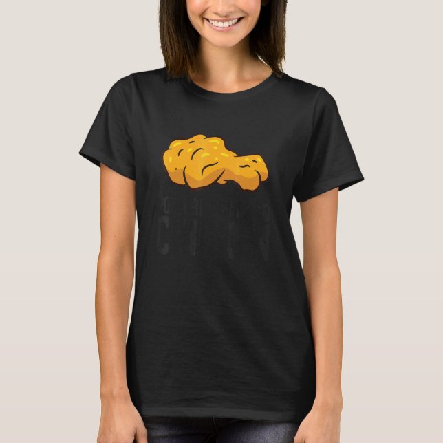 T-shirt Alimenté par du poulet frit de restauration rapide (Devant)