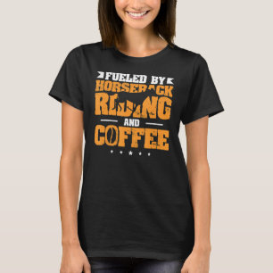 T-shirt Alimenté Par Équitation Et Café Équestre