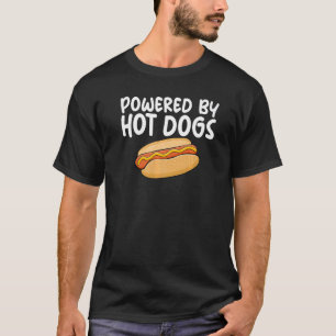 T-shirt Alimenté par Hotdogs Humour Blague Saucisse