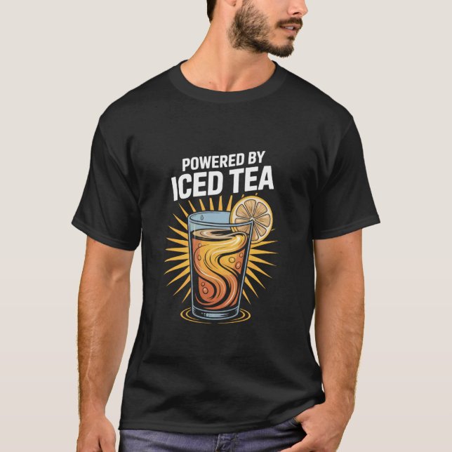 T-shirt Alimenté par Iced Tea Lemon Sunburst Delight (Devant)