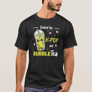 T-shirt Alimenté Par K Pop Et Bubble Tea Kawaii Boba Tea