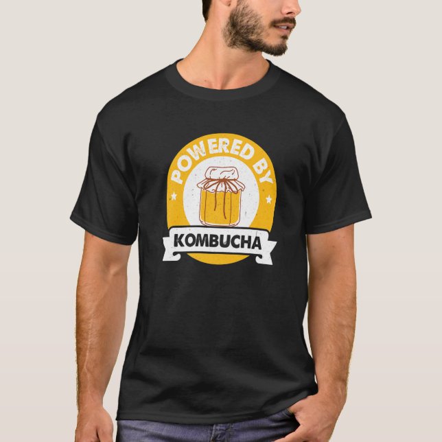 T-shirt Alimenté Par Kombucha Scoby Fermented Tea Fermenta (Devant)