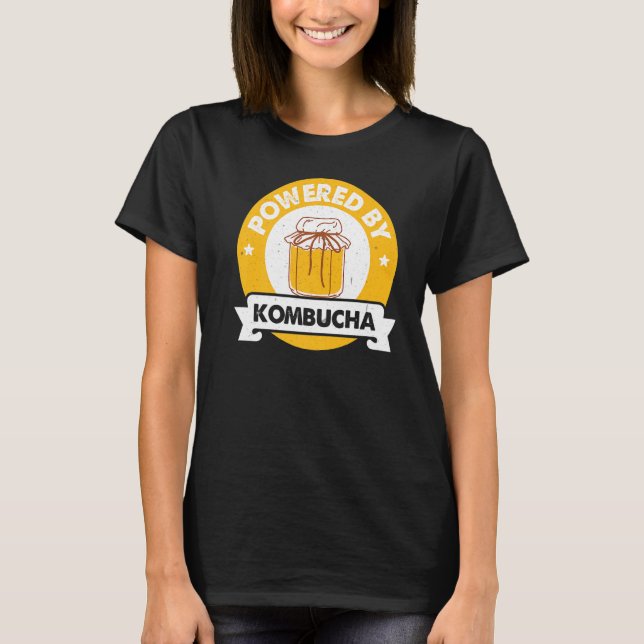 T-shirt Alimenté Par Kombucha Scoby Fermented Tea Fermenta (Devant)