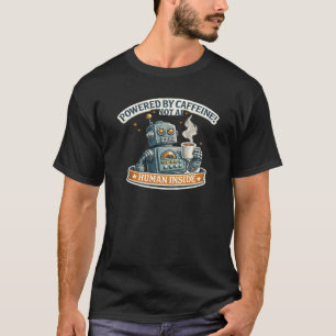 T-shirt Alimenté par la caféine, humain à l'intérieur
