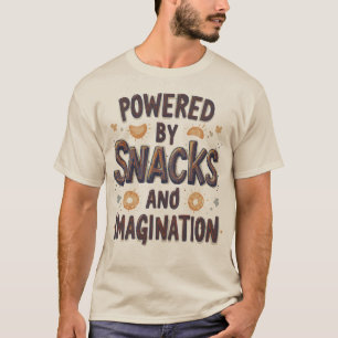 T-shirt Alimenté par la citation drôle de nourriture d'ima