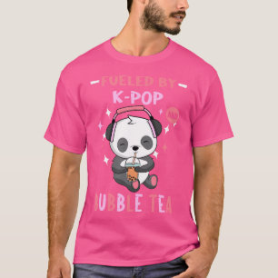 T-shirt Alimenté par la K-Pop et le thé à bulles pour un f