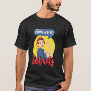 T-shirt Alimenté par la Sobriété des Alcooliques Anonymes