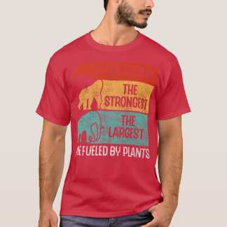 T-shirt Alimenté Par La Tortue Plante Gorilla Elephant Veg
