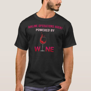 T-shirt Alimenté Par L'Agent D'Exploitation De Wine Airlin