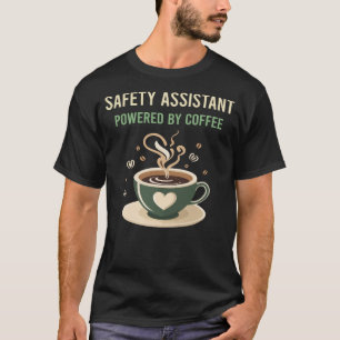 T-shirt Alimenté Par L'Assistant Sécurité Café