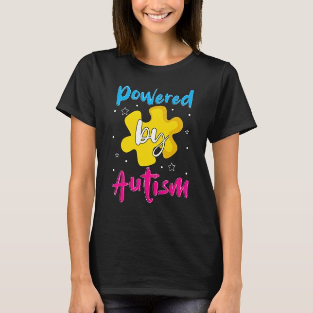 T-shirt Alimenté Par L'Autisme (Devant)