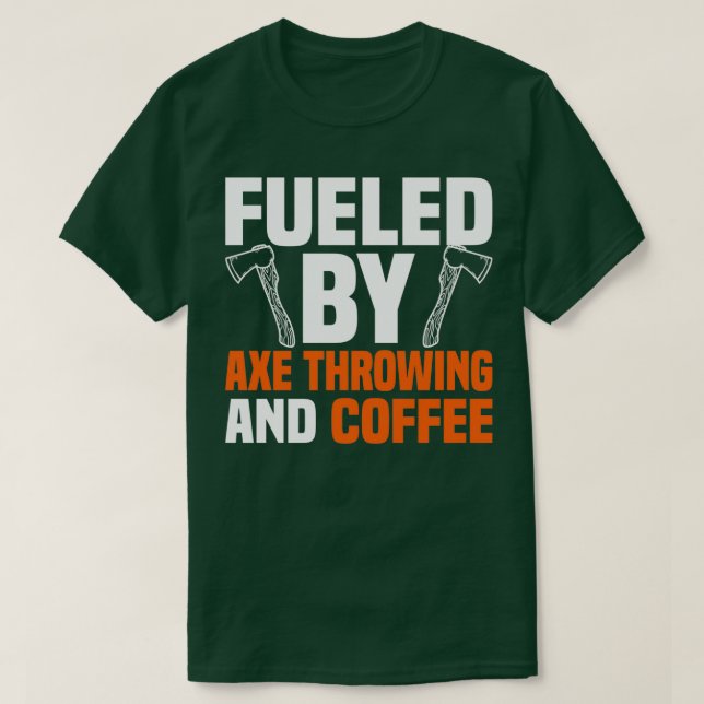 T-shirt Alimenté Par L'Ax Jetant Et Café (Design devant)