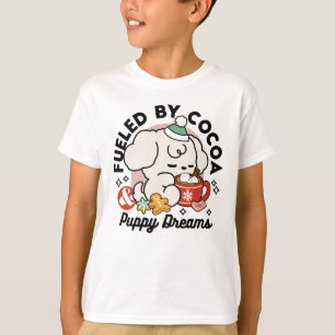 T-shirt Alimenté par le cacao et les Rêves de chiots - Chi