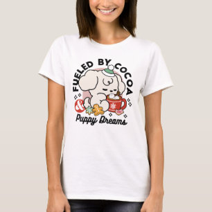 T-shirt Alimenté par le cacao et les Rêves de chiots - Chi