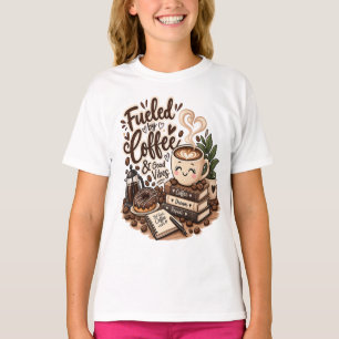 T-shirt Alimenté par le Café & de Bonne Humeur – Cute Amou
