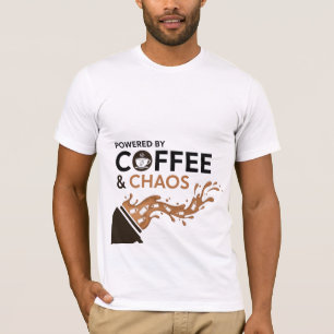 T-shirt Alimenté par le Café et les Biberons de Bébé Chaos