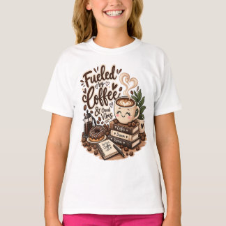 T-shirt Alimenté par le café et les bonnes vibrations – Am