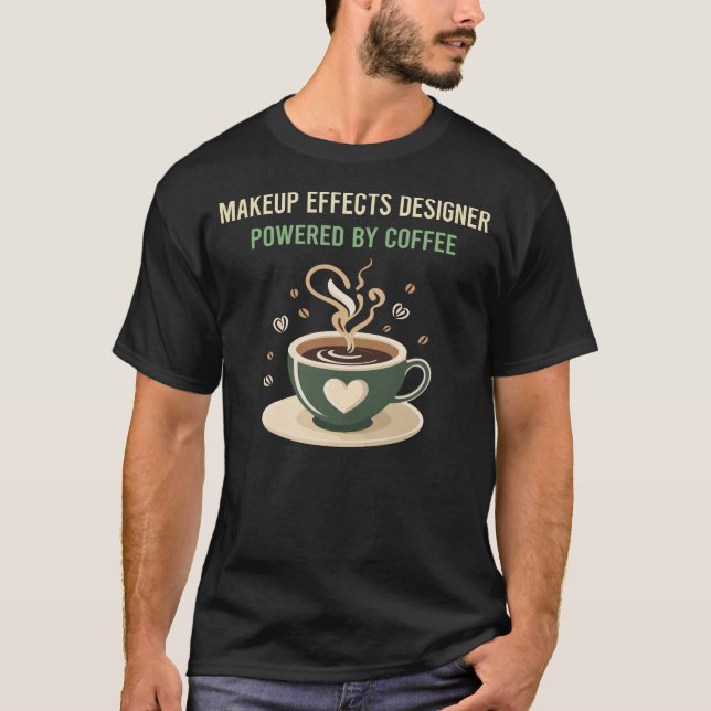 T-shirt Alimenté Par Le Concepteur D'Effets De Maquillage  (Devant)