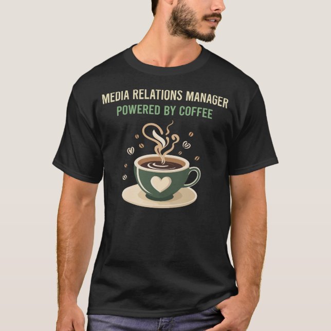 T-shirt Alimenté Par Le Gestionnaire Des Relations Médiati (Devant)