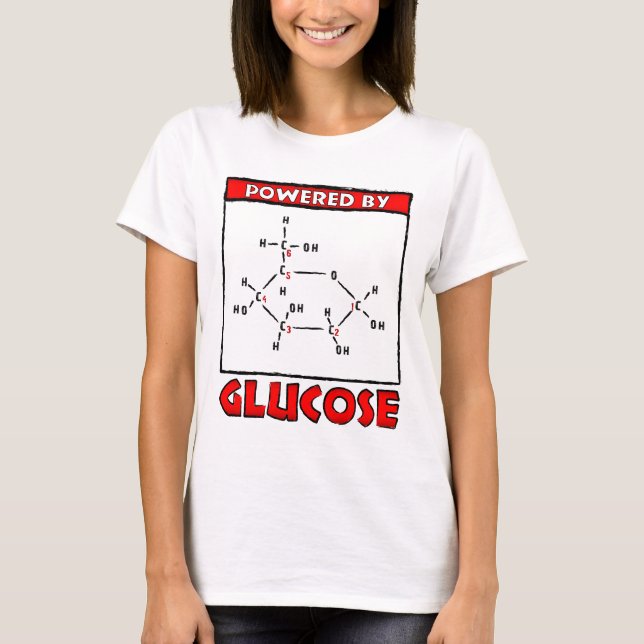 T-shirt Alimenté par le glucose (Devant)