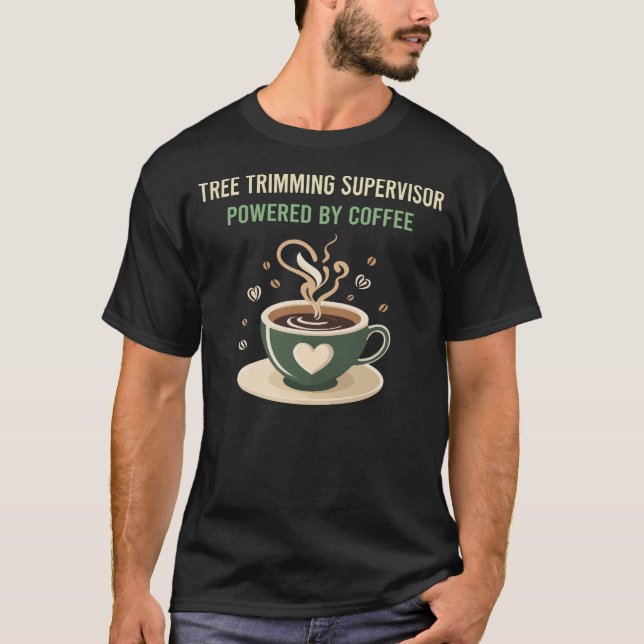 T-shirt Alimenté Par Le Superviseur De Déclenchage De Café (Devant)