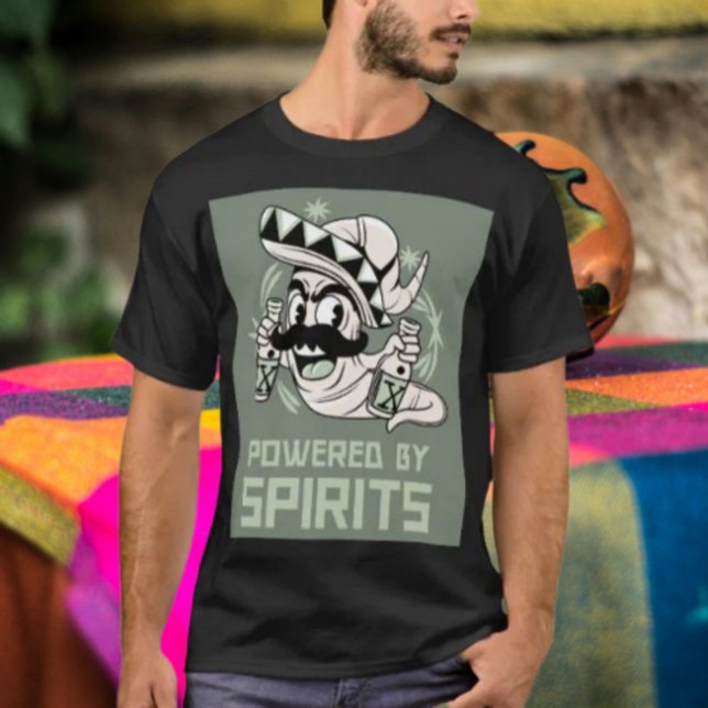 T-shirt Alimenté par les esprits Ver de tequila (Créateur téléchargé)