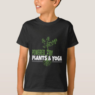 T-shirt Alimenté par les plantes et le yoga pour les femme