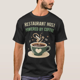 T-shirt Alimenté Par L'Hôte Du Restaurant Café