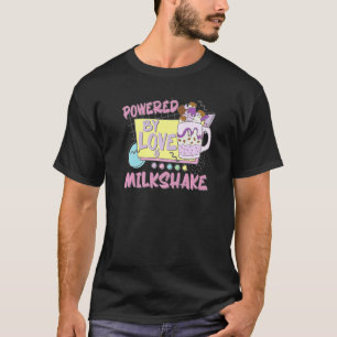T-shirt Alimenté par Love Milkshake Retro 80s 90s Couples