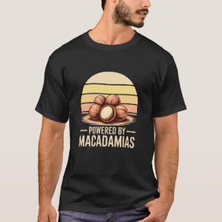 T-shirt Alimenté par Macadamias Retro Tropical Sunset Maca