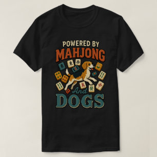 T-shirt Alimenté par Mahjong & Beagles : Pixel Art Amoureu