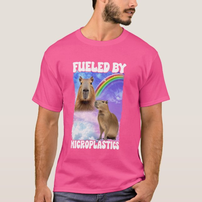 T-shirt Alimenté Par Microplastiques Capybara (Devant)