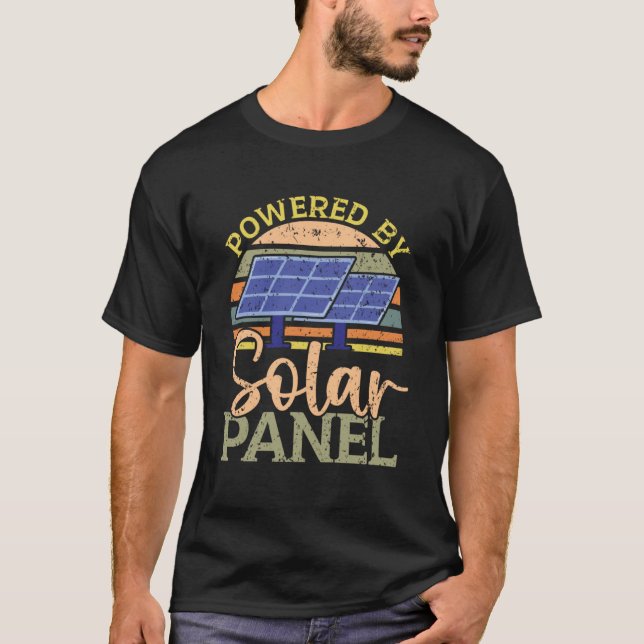 T-shirt Alimenté Par Panneaux Solaires Énergie Solaire Éné (Devant)