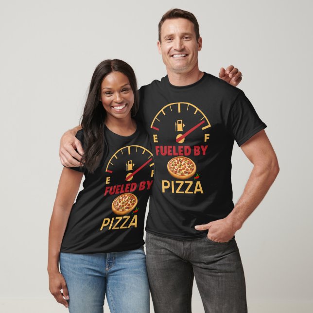 T-shirt Alimenté par Pizza (Unisexe)
