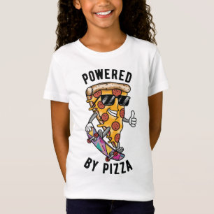 T-Shirt Alimenté Par Pizza, Amour À La Pizza De Style Rétr