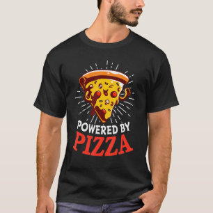 T-shirt Alimenté Par Pizza Pizzaholics Italien Pizza 3