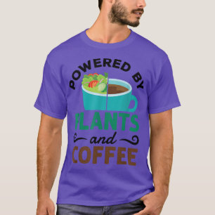 T-shirt Alimenté par Plantes et café végétarien Vegetarian
