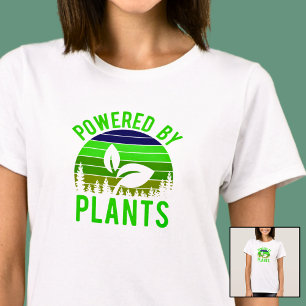 T-shirt Alimenté Par Plantes Funny Green Vegan Vintage co