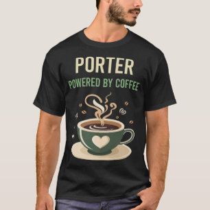 T-shirt Alimenté Par Porteur De Café