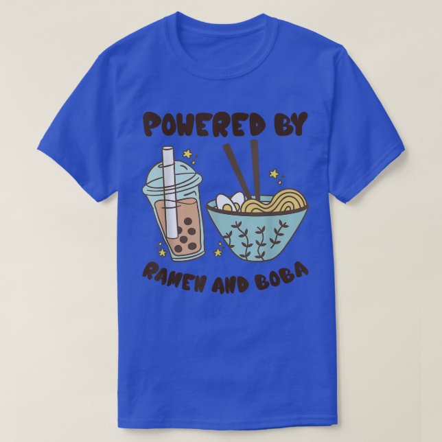 T-shirt Alimenté Par Ramen Et Boba Thé Anime Japonais Alim (Design devant)