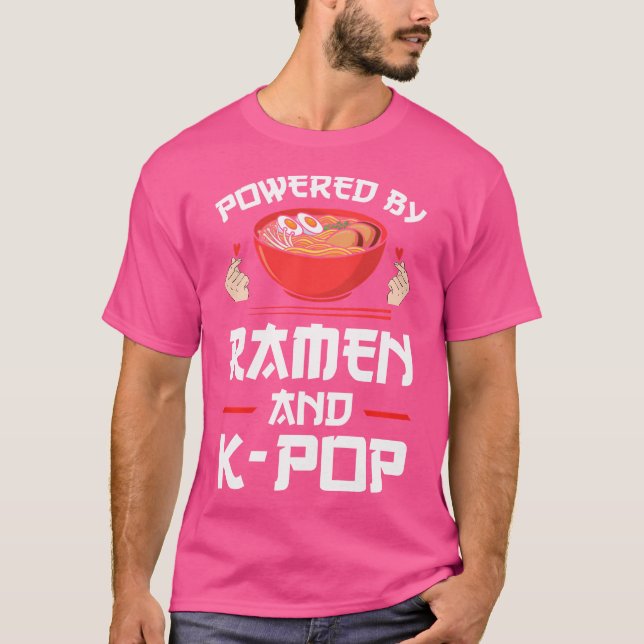 T-shirt Alimenté par Ramen et K-Pop Ramen K-Pop (Devant)