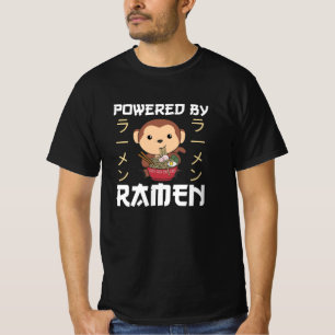 T-shirt Alimenté Par Ramen Sweet Monkey Mange Ramen