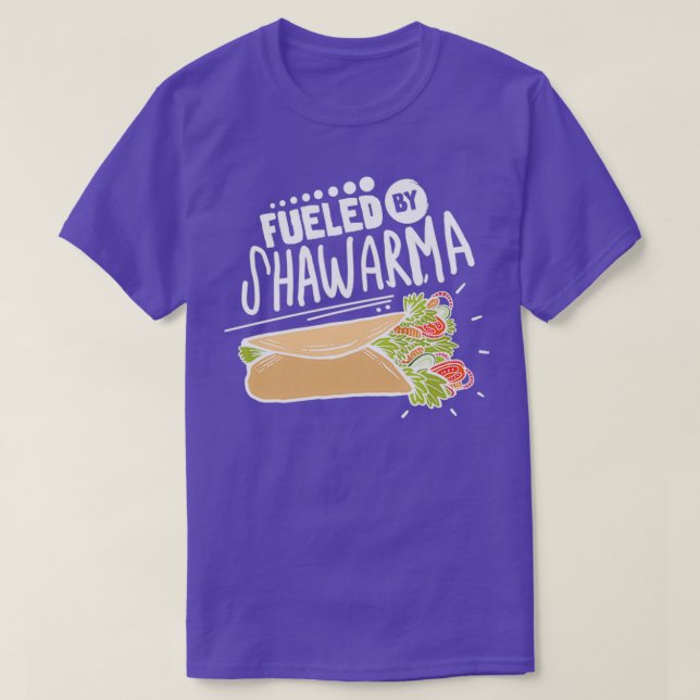 T-shirt Alimenté Par Shawarma Funny Design Don Pour L'Amou (Design devant)