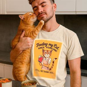 T-shirt Alimenter Mon Chat Depuis Toujours   Vintage sarca