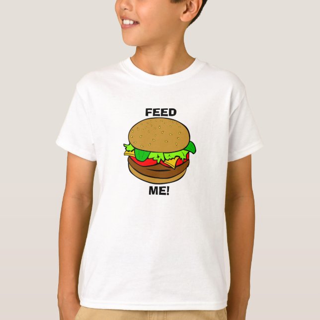 T-shirt Alimentez-moi ! : Hamburger T (Devant)