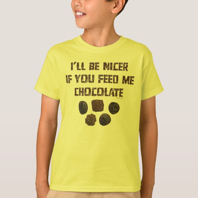 T-shirt Alimentez-moi le chocolat K (Devant)