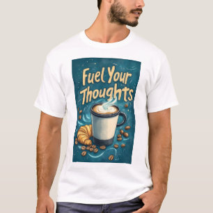 T-shirt Alimentez vos pensées avec du café et de la créati