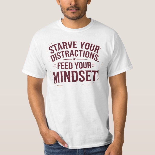 T-shirt Alimentez Votre Motivation Disant Discipline (Devant)